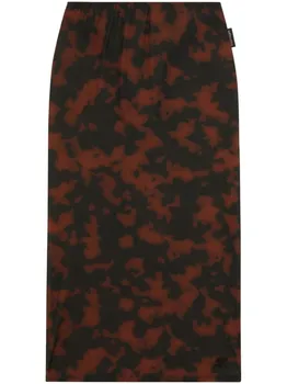 Courrges юбка с узором, черный