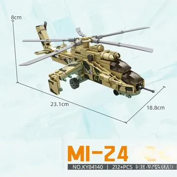 Вертолетные наборы AH-64 Боевые вертолеты Mi-28 Havoc Eurocopter Tiger Строительные блоки Военный армейский истребитель Hind Транспортный городской военный