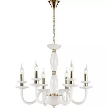 Люстра подвесная Odeon Light Capri 4187/6 белая с золотом E14 6х40W 220V