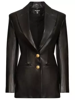 Пиджак кожаный BALMAIN