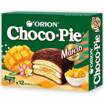 Пирожное Чоко Пай ORION Манго 12шт 360 гр