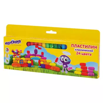 Пластилин Юнландия 24 цвета 480 гр