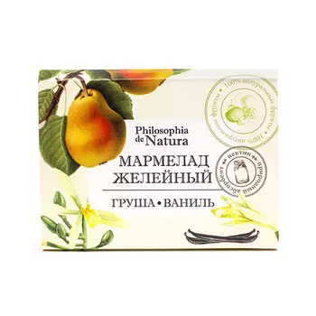 Пластовой мармелад Груша-ваниль на основе фруктового пюре 200 гр