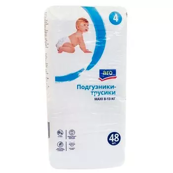 Подгузники-трусики Aro MAXI размер 4, 8-13 кг, 48 шт