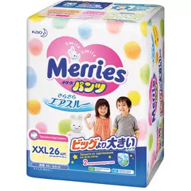 Подгузники трусики Merries ХXL (15-28 кг) 26 шт.