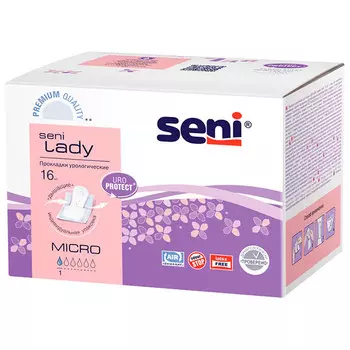 Прокладки Seni Lady урологические Micro 1 капля 16 шт
