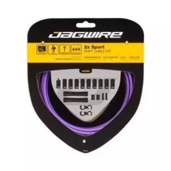 Набор велосипедных рубашек и тросиков переключения Jagwire Sport Shift Kit 2X, purple, UCK318