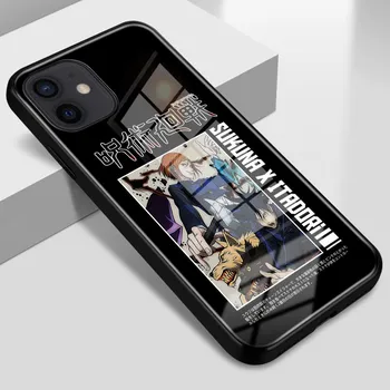 Чехол Manga Jujutsu Kaisen Itadori Yuji для iPhone XS Max XR X 8 7 6 14 Plus 12 11 13 14 Pro Max SE2020, мини-чехол из закаленного стекла iPhone 6 6s