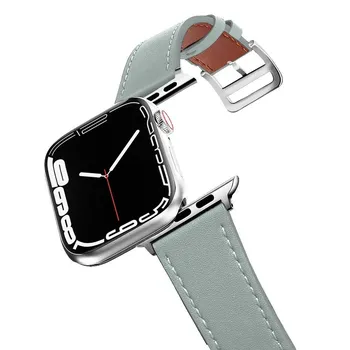 Кожаный ремешок для Apple Watch Band Series Ultra 8, 7, 6, 5, 4, 3, 2, 1 SE, 49 мм, 45 мм, 44 мм, 40 мм, мужской и женский браслет Iwatch Dermis 38mm 40mm 41mm