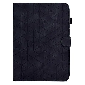 Для Samsung Galaxy Tab A 10.1, Tab S6 Lite, Tab A7 Lite, Tab A7 10.4, Tab A 10.5.. Чехол для планшета из искусственной кожи с принтом в клетку и ромбовидным узором Samsung Galaxy Tab S7 чёрный