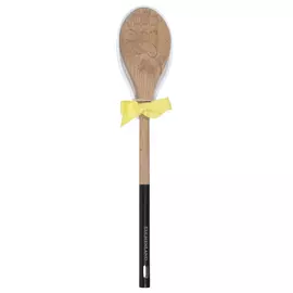 Ложка сервировочная, 33 см, с подставкой, силикон/дерево, Honey