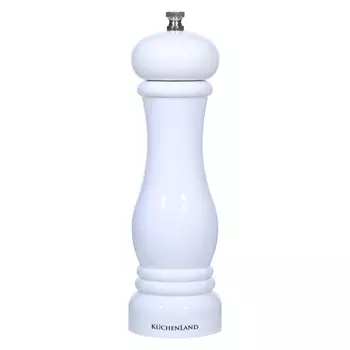 Мельница для специй, 21 см, механическая, пластик, белая, Seasoning P