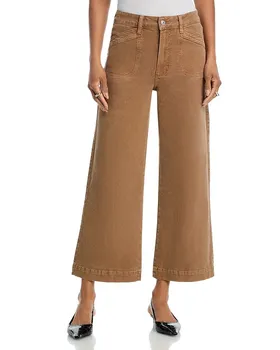 Anessa High Rise Ankle Jeans in Vintage Canewood – Джинсы с высокой посадкой Anessa, укороченные, цвет Vintage Canewood PAIGE, коричневый/бежевый
