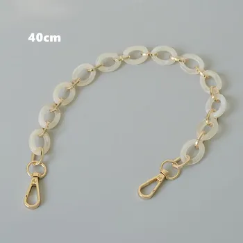 DIY Новая модная женская сумка, аксессуар, металлические цепочки, карамельный, бежевый, зеленый, желтый, смоляный милый ремешок, женский клатч, цепочка на плечо 40CM бежевый