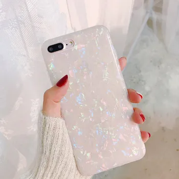 Мягкий чехол для iPhone для iPhone 7 8 Plus XR XS Max 6 6S Plus Dream Shell Pattern iPhone 7 розовый