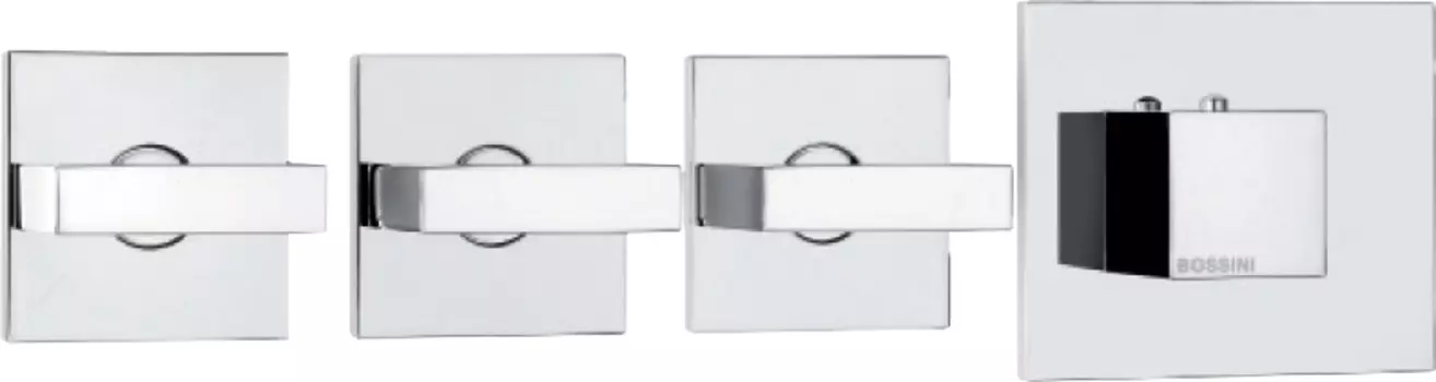 Термостат Bossini Rectangular Z033205.030 для ванны с душем, на 3 потребителя. хром