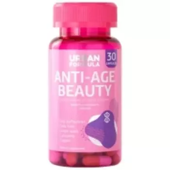 Urban Formula Anti - Age Beauty - Биологически активная добавка к пище Нутрикосмедин Натурофарм, 30 капсул