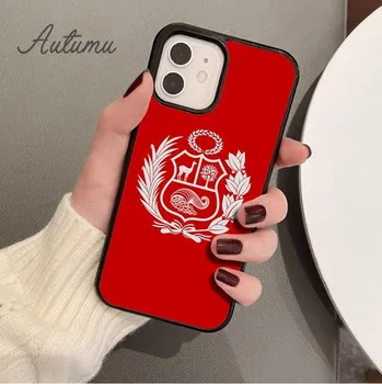 Чехол для телефона с флагом Перу и гербом для iPhone 11, 12, 13, 14 Pro Max mini XR XS SE 2020 7, 8 Plus, Samsung Galaxy S21 S22, чехол iPhone 6plus