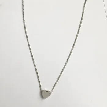 Короткое ожерелье Simple Love, цепочка на ключицу, женское, изысканное металлическое короткое ожерелье в форме сердца золотой