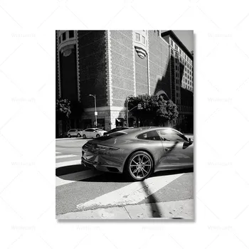 Hustle мотивационный плакат спортивный автомобиль 911 принты Современная гостиная настенная живопись на холсте черный, белый цвет домашний декор фотографии 21x30cm No Framed