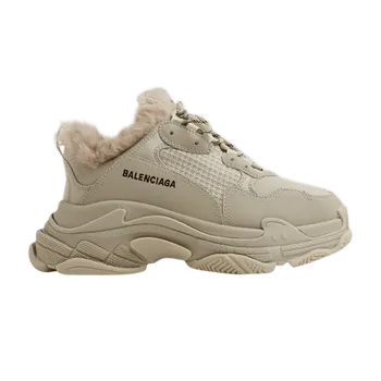 Кроссовки Balenciaga Wmns Triple S Sneaker Fake Fur - Beige, коричневый
