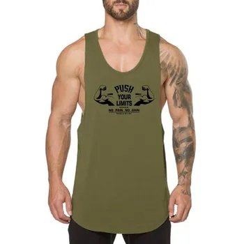 Muscleguys Ретро эластичный хлопковый свободный жилет спортивный впитывающий пот топ без рукавов Tough Guy M чёрный