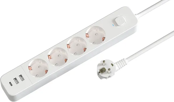 Сетевой фильтр Гарнизон, 4-розетки, 2xUSB, 1xUSB Type-C, 4 м, белый (EPS-OP-4-CU2-W-2)