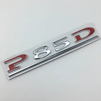 Эмблема P75D P85D P90D P100D из АБС-пластика с надписью для Tesla Model 3 Model X Model S, значок для багажника, красная, Черная