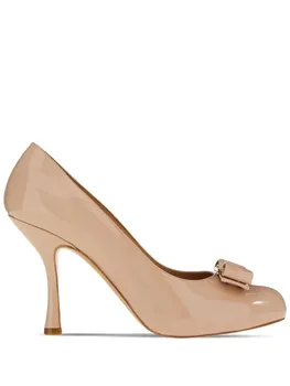 Туфли-лодочки Kali Bow Salvatore Ferragamo, бежевый