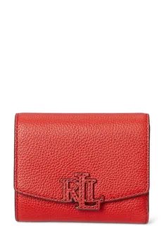 Кожаный кошелек Lauren Ralph Lauren, оранжевый