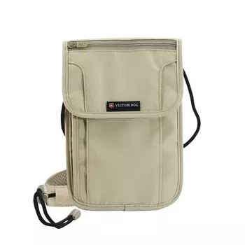Кошелек на шею Victorinox Deluxe с защитой от сканирования RFID, бежевый, 21x1x14 см