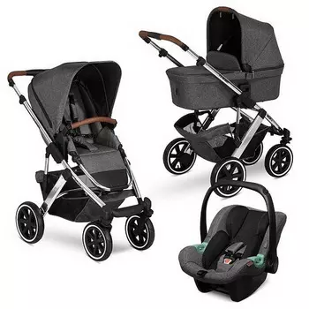 Коляска 3 в 1 FD-Design Salsa 4 Air Diamond Asphalt (+ Защитный чехол СМЕШАРИКИ в подарок!)