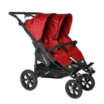 Коляска для двойни TFK Twin Tango Red (+ Защитный чехол СМЕШАРИКИ в подарок!)