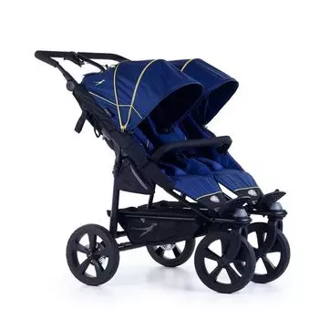 Коляска для двойни TFK Twin Twillight Blue 2019 (+ Защитный чехол СМЕШАРИКИ в подарок!)