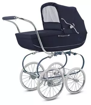 Коляска для новорожденных Inglesina Classica на шасси Balestrino Chrome Blue, Marina (+ Защитный чехол СМЕШАРИКИ в подарок!)