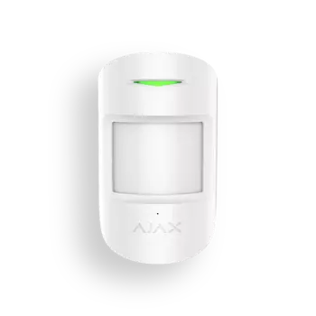Комбинированный датчик движения и разбития стекла Ajax CombiProtect (белый)