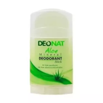 DeoNat - Дезодорант кристалл с травами и соком алоэ вера, плоский, 100 г