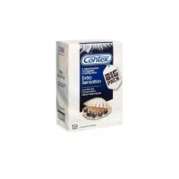 Contex Extra sensation - Презервативы с крупными точками и ребрами, 18 шт