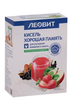 Кисель Леовит хорошая память, 20 г, 5 шт, пакеты