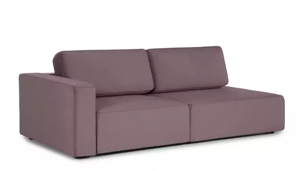Прямой диван Ralf двухместный, с подлокотником L Casanova Lilac