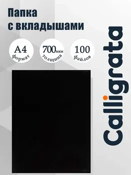 Папка с 100 вкладышами а4, 700 мкм, calligrata, текстура