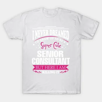 T Shirt Women Senior Consultant Harajuku Print Kawaii Tshirt Summer Short Sleeve Female T-Shirt Top Tee S розовый