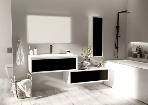 Шкаф-пенал Marka One Milacco У83978 30П 1д. Classic Black R