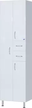 Шкаф-пенал Bellezza 60 2 ящика белый с бельевой корзиной