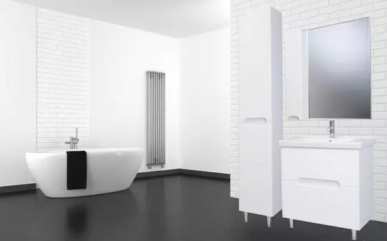 Шкаф-пенал Bellezza Андрэа 35 R белый,с бельевой корзиной