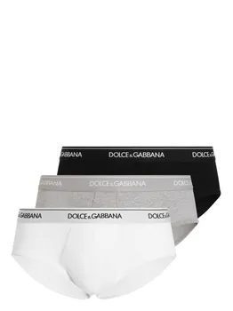 Dolce & Gabbana комплект Brando из трех трусов-брифов, белый