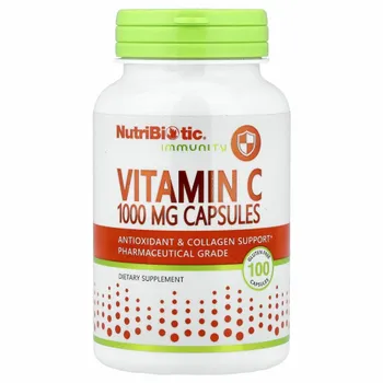 NutriBiotic, Immunity, витамин C, 1000 мг, 100 капсул без глютена