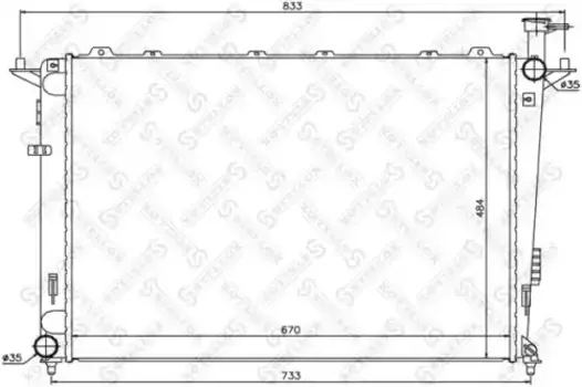 Радиатор системы охлаждения двигателя STELLOX 10-26509-SX