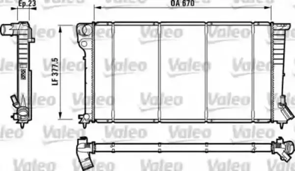 Радиатор системы охлаждения двигателя VALEO 732517