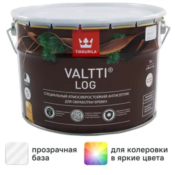 Антисептик для дерева Tikkurila Valtti Log база ЕС 9 л